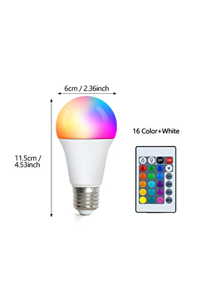 Choice1 A60 E27 RGB LED Light Bulb 220V with IR Remote Control Color Changing...