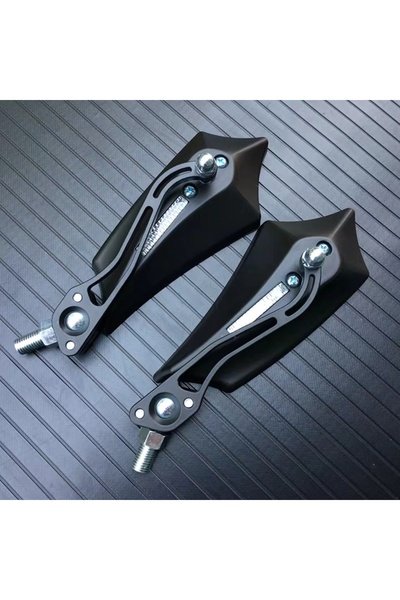 Choice3 Black Pair For Suzuki Yamaha BMW Universal 8mm 10mm Motorcycle Rearvi...