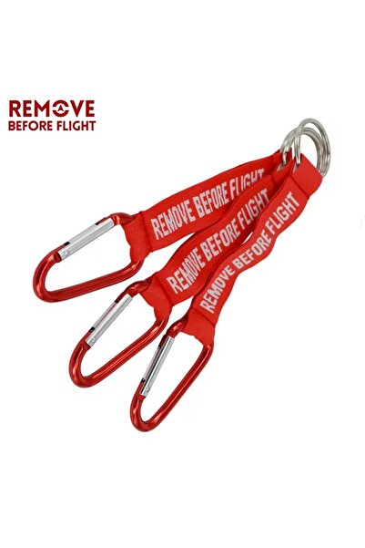 Choice 3pcs Hot Sale Remove Before Flight 3PCS Red Keychain Chaveiro Porte Cl...