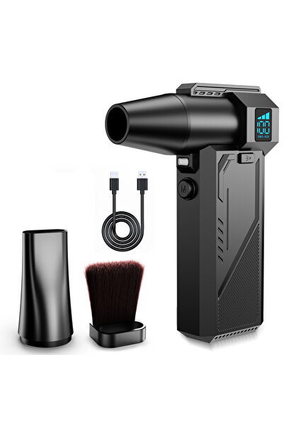 Choice black Type-C Charging Portable High Speed Violent Jet Fan Handheld Tur...