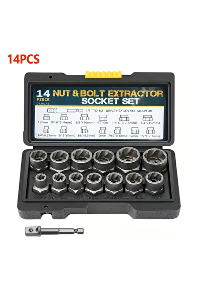 Choice 14 Pcs 14 Pcs Impact Bolt & Nut Remover Set Bolt Extractor Tool Set Ca...