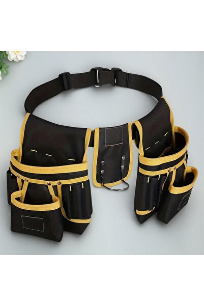 Choice حزام أدوات رجالي أسود قابل للتعديل، مزود بـ 26 جيبًا، وحامل مغناطيسي، ...