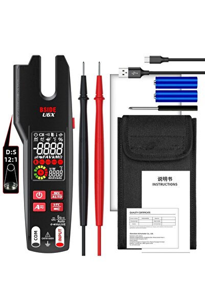 Choice مقياس التيار الرقمي ذو المشبك الشوكي U6X BSIDE، احترافي U6/U6X، 600 أم...