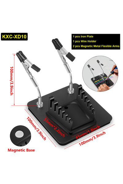 Choice1 KXC-XD10 Toolour Magnetic Helping Hands 2/4 Flexible Arms Third Hand ...