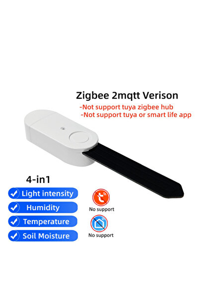 Choice3 Zigbee 2MQTT 4IN1 Zigbee Temperature Humidity Soil Moisture Sensor Me...