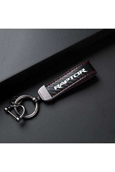 Choice Red-RAPTOR Car High-Grade Leather Keychain Auto Accessories For ford f...