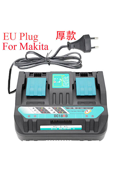 Choice قطع غيار أدوات الطاقة DC18RD-EU، شاحن بطاريات ماكيتا ليثيوم أيون 18 فو...