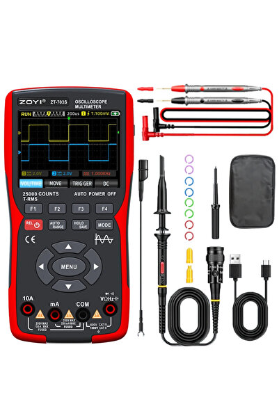 Choice1 جهاز قياس متعدد رقمي محمول باليد بشاشة ملونة جديدة 703S بمسبار مفرد Z...