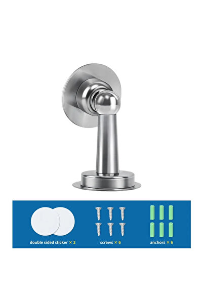 Choice Silver Stainless Steel Door Stoppers Strong Magnetic Door Catch Heavy ...
