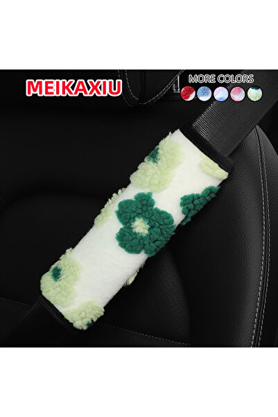 Choice green Winter comfortable and beautiful plush flower car shoulder cover...