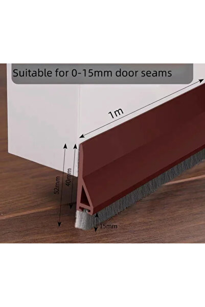 Choice1 1m brown Mute Door Bottom Sealing Strip Door Stopper Insulation Seali...