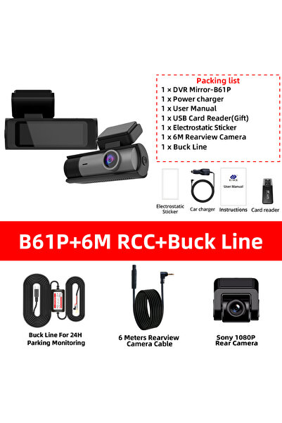 Choice8 كاميرا داش صغيرة 128G B61P-6M RC-BL بدقة 4K، مزودة بخاصية تسجيل الفيد...