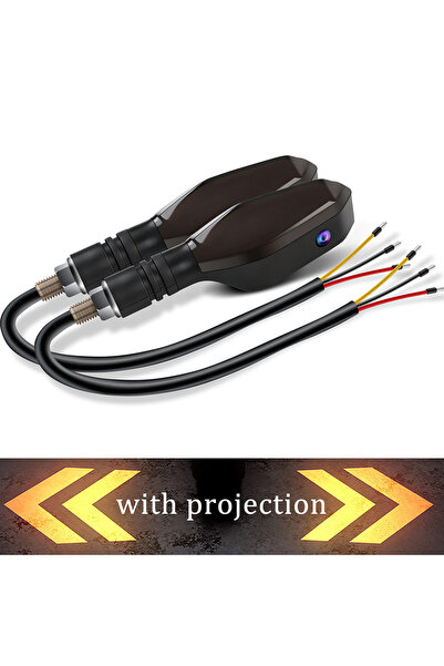 Choice DF3 projection 2PCS Universal Motorcycle LED Turn Signal Lamp Color Pr...