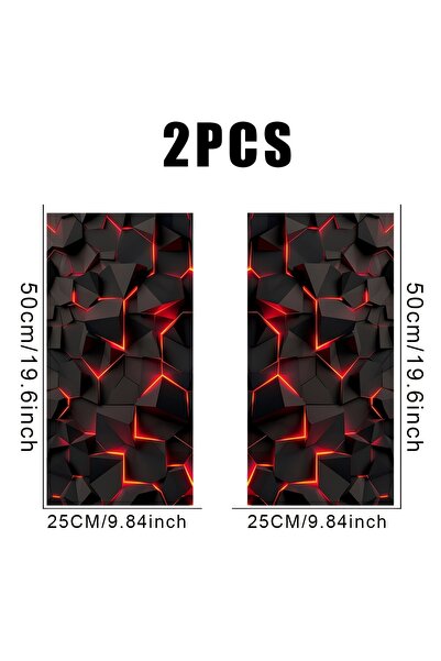 Choice 2PCS 2Pcs flame pattern car door post sticker, self-adhesive coated pr...