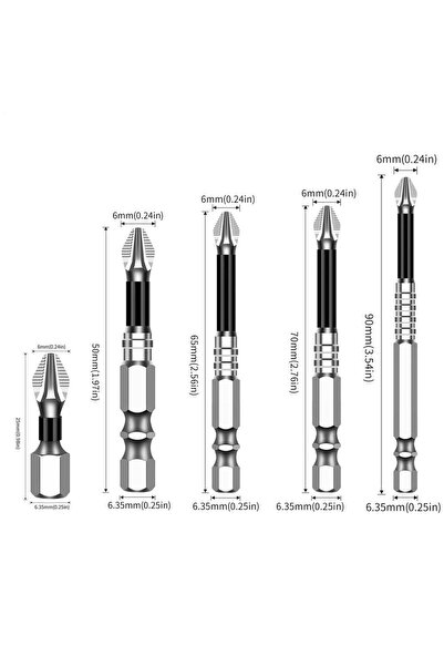 Choice set 5pcs/set Electric Screwdriver Bits Magnetic Ergonomic Screwdriver ...