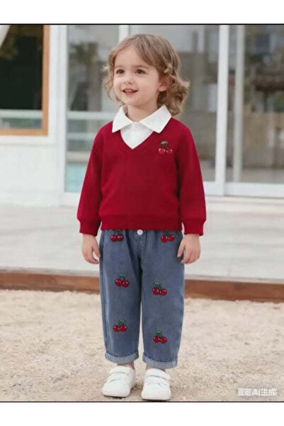 OEM Fashion Set for Babies, Cherry Embroidery