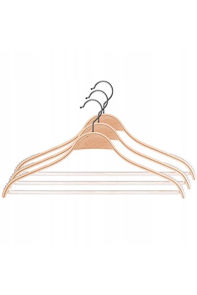 KADAX Wooden Clothes Hanger Jackets Clothes Hangers For Wardrobe Closets 3 pcs