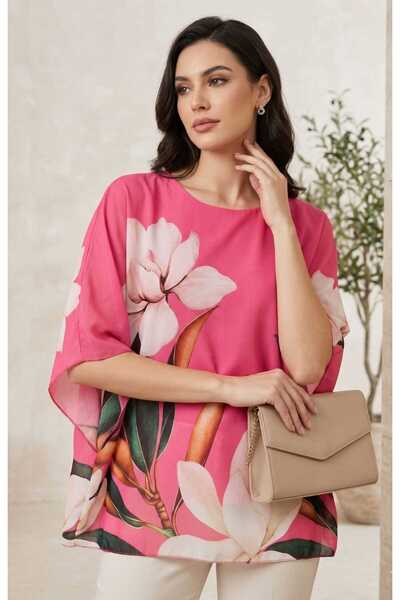 Volupta 3D lily Floral Print blouse