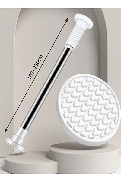 Generic قضيب ستارة قابل للتمديد من الفولاذ المقاوم للصدأ، لا يحتاج إلى ثقب، ق...