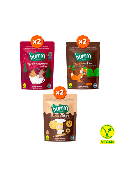 Humm Organic Kurabiye Paketi - 6 Adet(3 Çeşit)