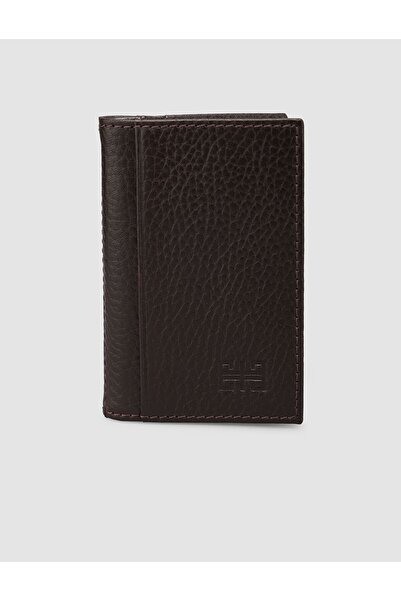 Cabani Coffee Floter Genuine Leather Vertical Wallet (with Card Holder Compar...
