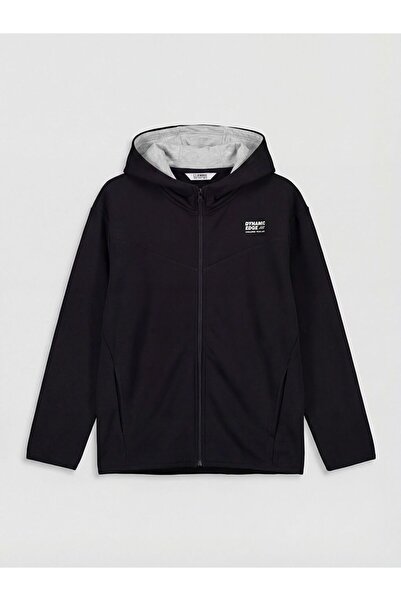 LC Waikiki LCW Kids cu glugă cu imprimeu Hanorac cu fermoar pentru băieți