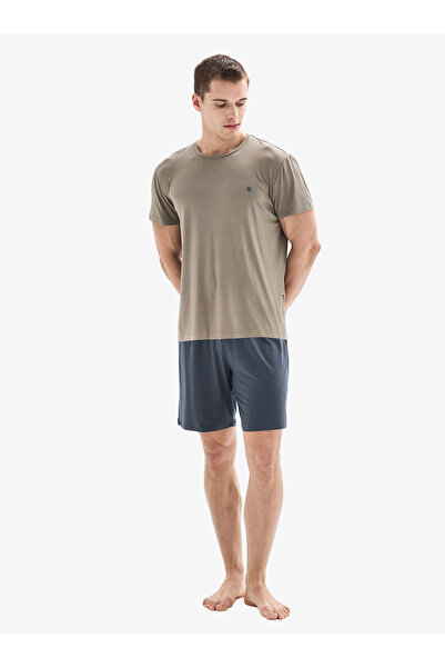 Blackspade Men's Pajama Set with Shorts 40884 - Green