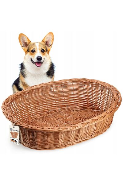KADAX Dog Cat Bed Wicker Medium Ecological 65cm M
