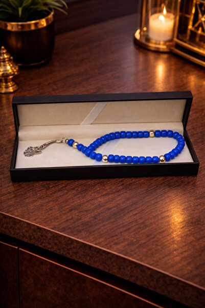 Generic Luxurious dark blue rosary with an elegant box – suitable for gifts. ...