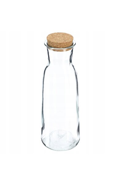 KADAX Carafă de apă din sticlă 1000ml 1 litru pentru apă, vin, băuturi cu dop