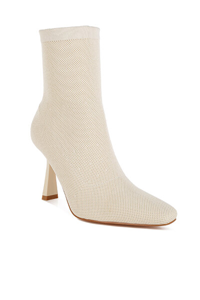 london Rag Women Knitted Sock Boots in Cream