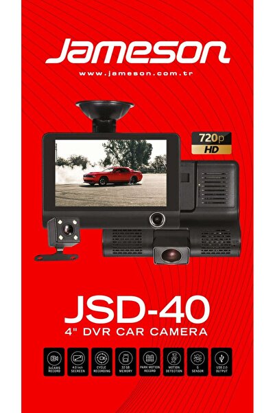 Jameson JSD-40-4''LCD EKRAN-3 KAMERALI-İÇ-DIŞ-PARK KAMERALI SENSÖRLÜ ARAÇ KAY...