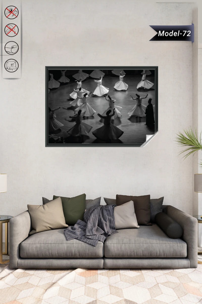 Akıllı Kağıt Statik Tutunma Özellikli Tablo - Poster Dini (Model- 72)