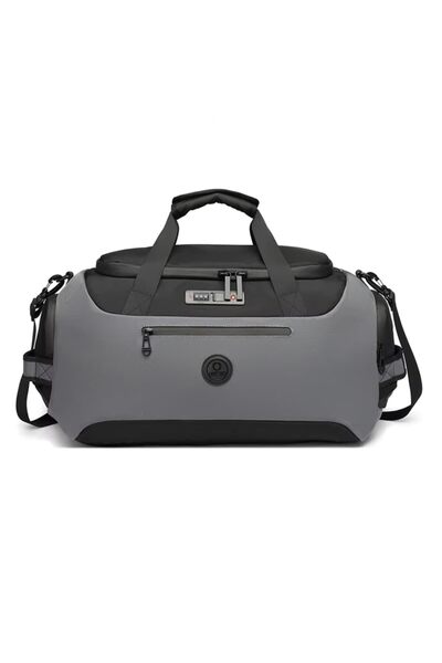 OZUKO Waterproof Oxford Duffel Bag with Shoe Compartment, 50L, Lightweight Gy...