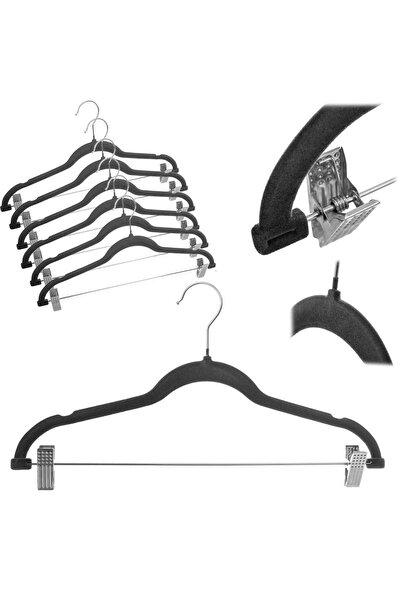 KADAX Cuier pentru haine, cu cleme, pentru dulap, tip mansardă, model plușat,...