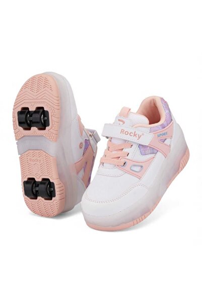 Saule Işıklı Çıkarılabilir Tekerlekli Patenli On-off Tuşlu Çocuk Ayakkabısı K...