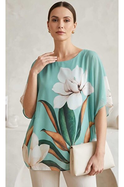 Volupta 3D lily Floral Print blouse