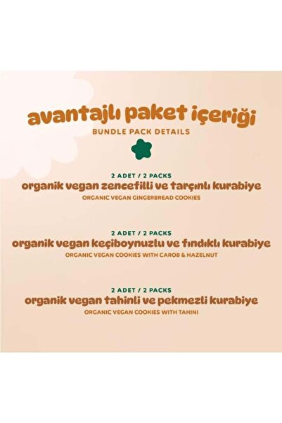 Humm Organic Kurabiye Paketi - 6 Adet(3 Çeşit)