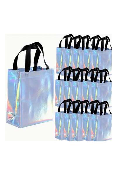 Generic عبوة من 20 كيس هدايا قابل لإعادة الاستخدام مصنوع من البولي بروبيلين ا...