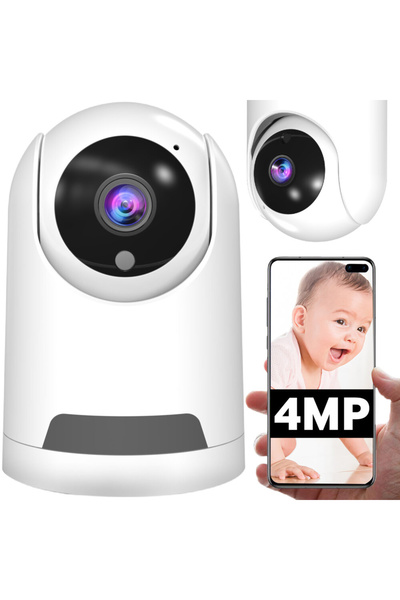 zola Cameră de interior WiFi de 4MP, rotație 355°, vedere nocturnă, audio bid...