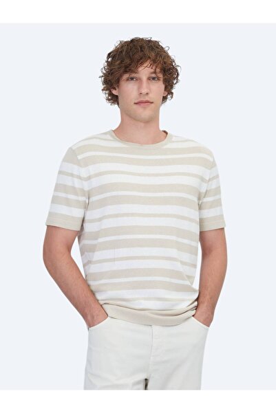 Kip Tricou cu dungi bej