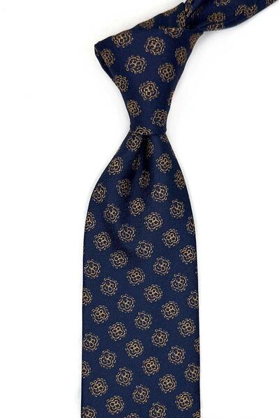 Kravatkolik Klasična kravata s mornarsko plavim motivom i maramicom KK13546