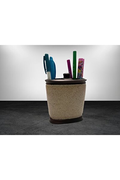 Bosphorus PENCIL HOLDER BRONZE SANDED POLYERESIN OFFICE REAL 10X12X5CM