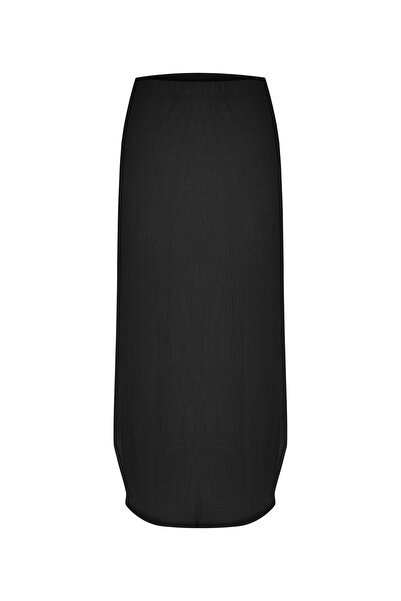 Mudo DÜZ KESİM YAN YIRTMAÇLI MİDİ ETEK