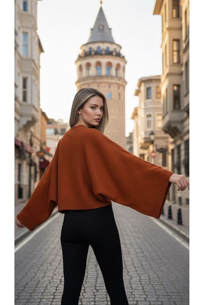 Generic Brand Women's Tile Bat Sleeve Sweater