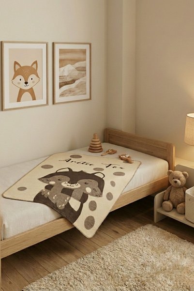 Lorvian Noletti Cotton Pieces of Patterned Soft Baby Blanket Si