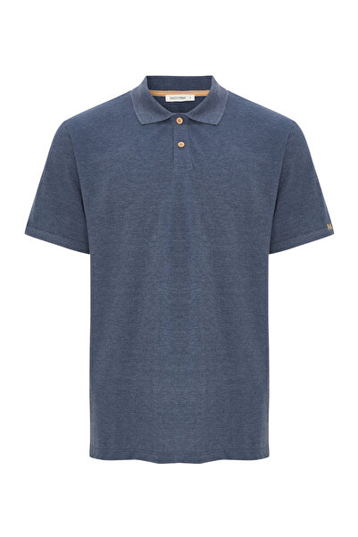 Mudo Erkek Lacivert Nakışlı Polo Yaka T-Shirt