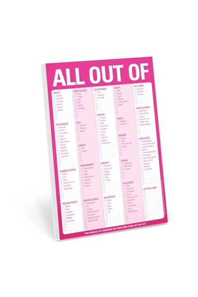 Knock Knock Pad: All Out Of Pad Pink (with magnet)