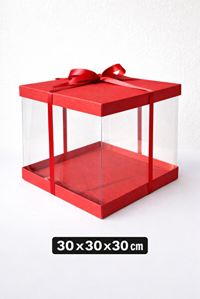 kutula 32 Asetat Hediye Kutusu Kırmızı 30*30*30