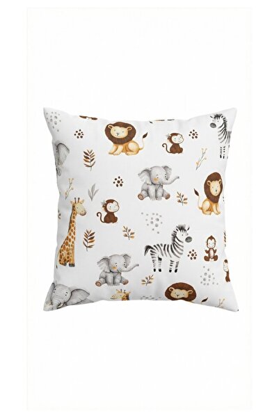 PRICHINDEL Pillowcase, Giraffe, Cotton, Multicolor, 40x40cm